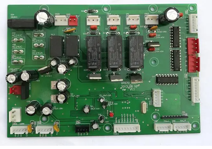 EMS PCB assembly showcasing a prototype board with multiple components.